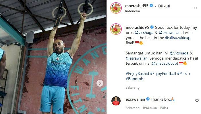Beri Dukungan Pada Ezra dan Victor di Final Piala AFF 2020, Begini Tulis Mohammed Rashid di Instagram